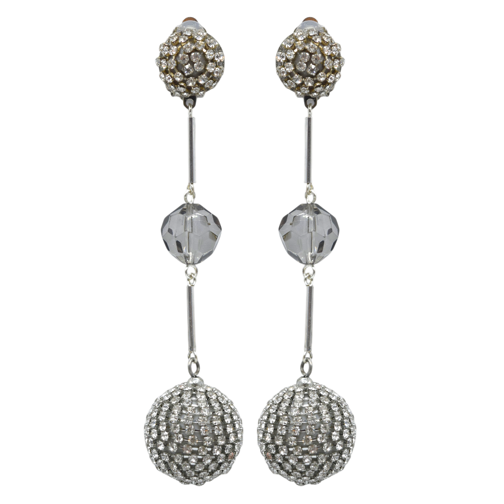 Astrée – Boucles d'oreilles résine argenté – Francine Bramli