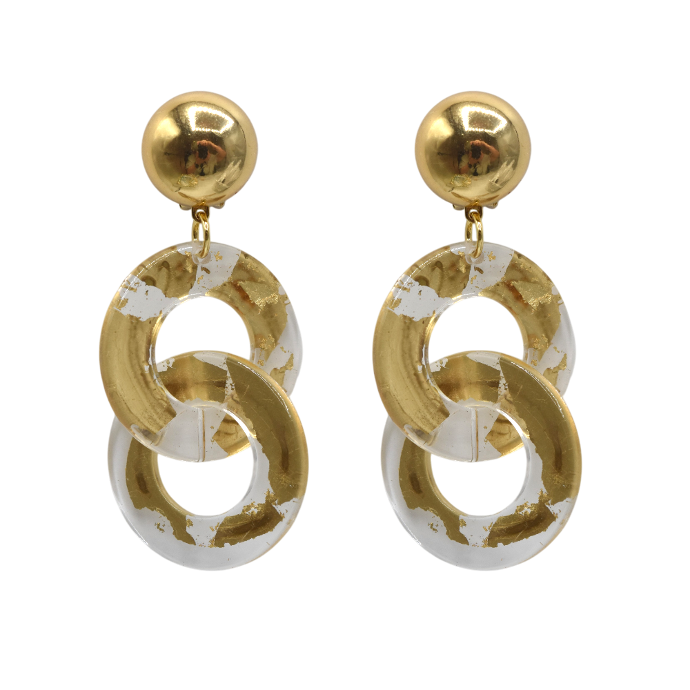 Mélora – Boucles d'oreilles résine transparent – Francine Bramli