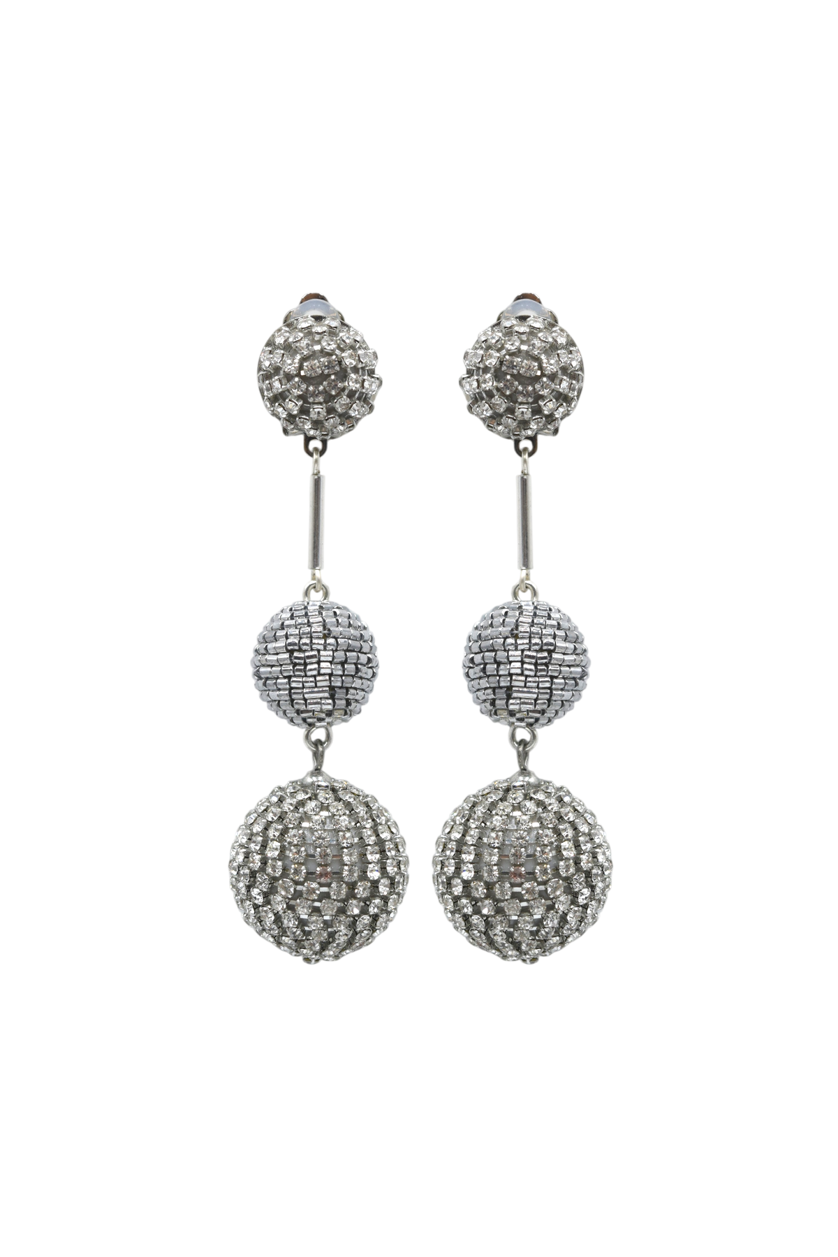 Astrée S – Boucles d'oreilles résine argenté – Francine Bramli